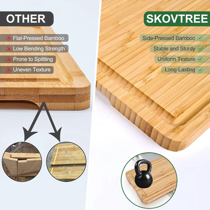 KitchenMatePro™ Bamboo Lightweight Cutting Board