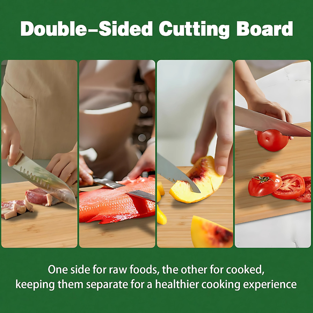 KitchenMatePro™ Bamboo Lightweight Cutting Board